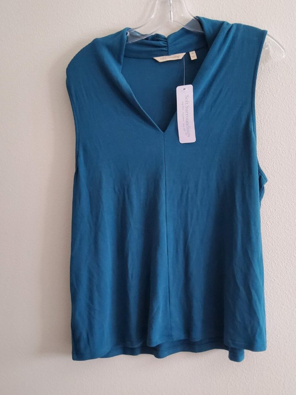 Soft Surroundings Teal plus size 1X V neck tank top